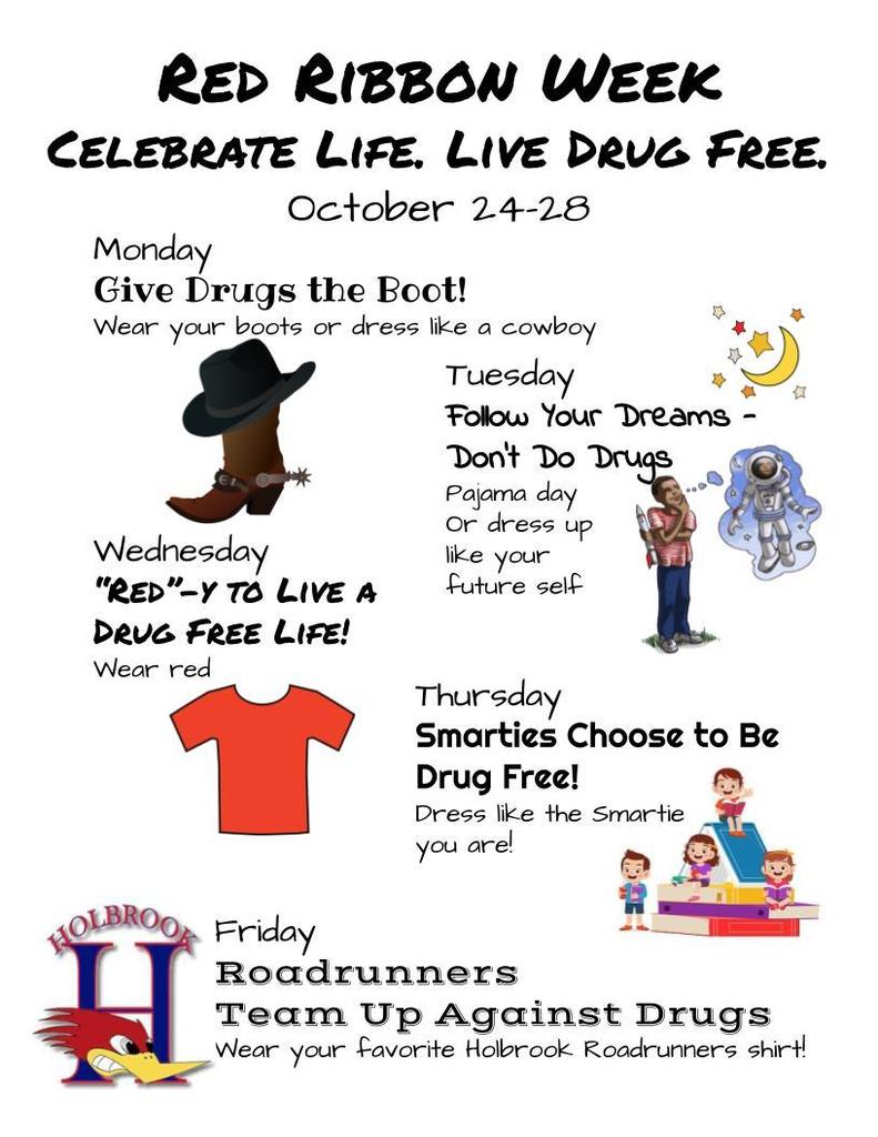 Red Ribbon Week Dress Up days