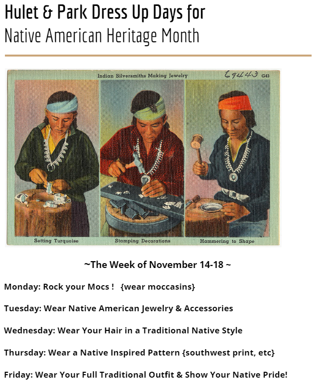 Hulet Native American Dress Up Days