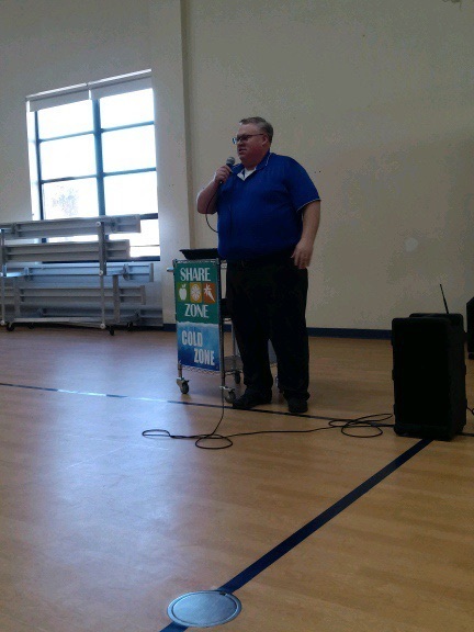 Mr McLaws presenting