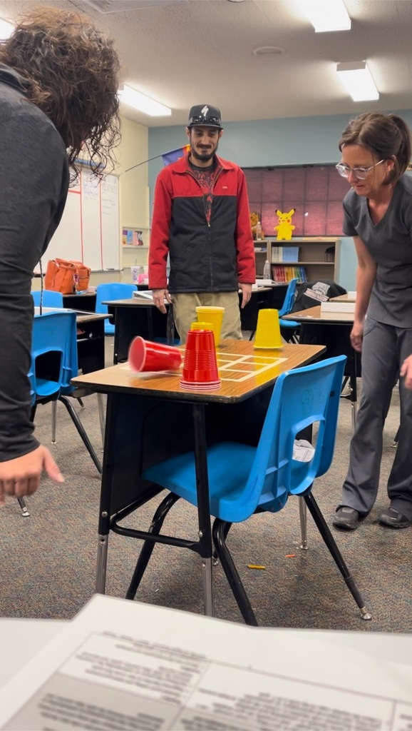 families playing flip cup