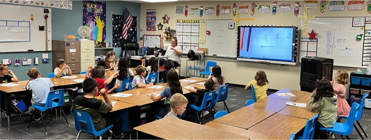 Mrs. Luna working on math 